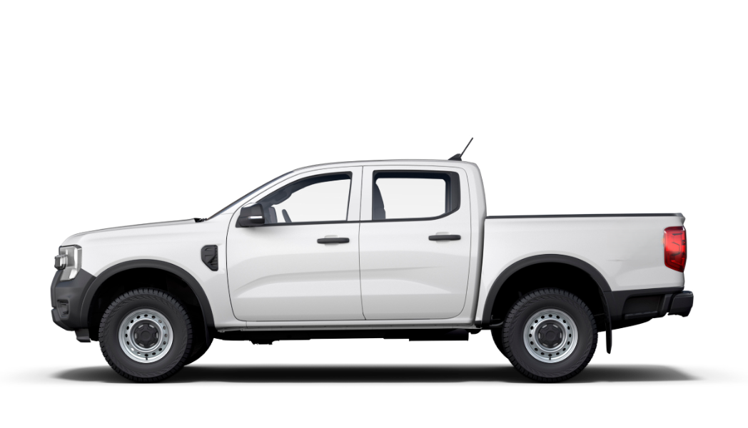 White dual cab vehicle